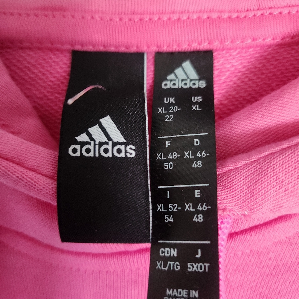 Adidas Cropped Oversized Hoodie XL 20/22 Pink Athleisure Street Style - Picture 8 of 12